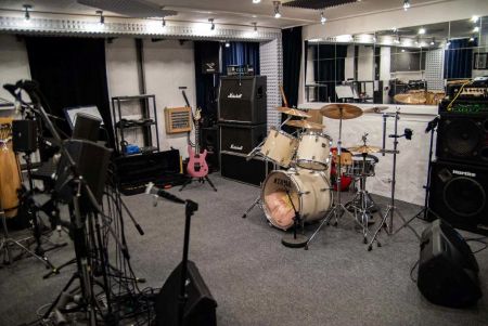 Aufnahmeraum des Förderturm Musik Tonstudios