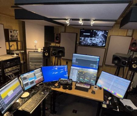 Regieraum des Förderturm Musik Tonstudios